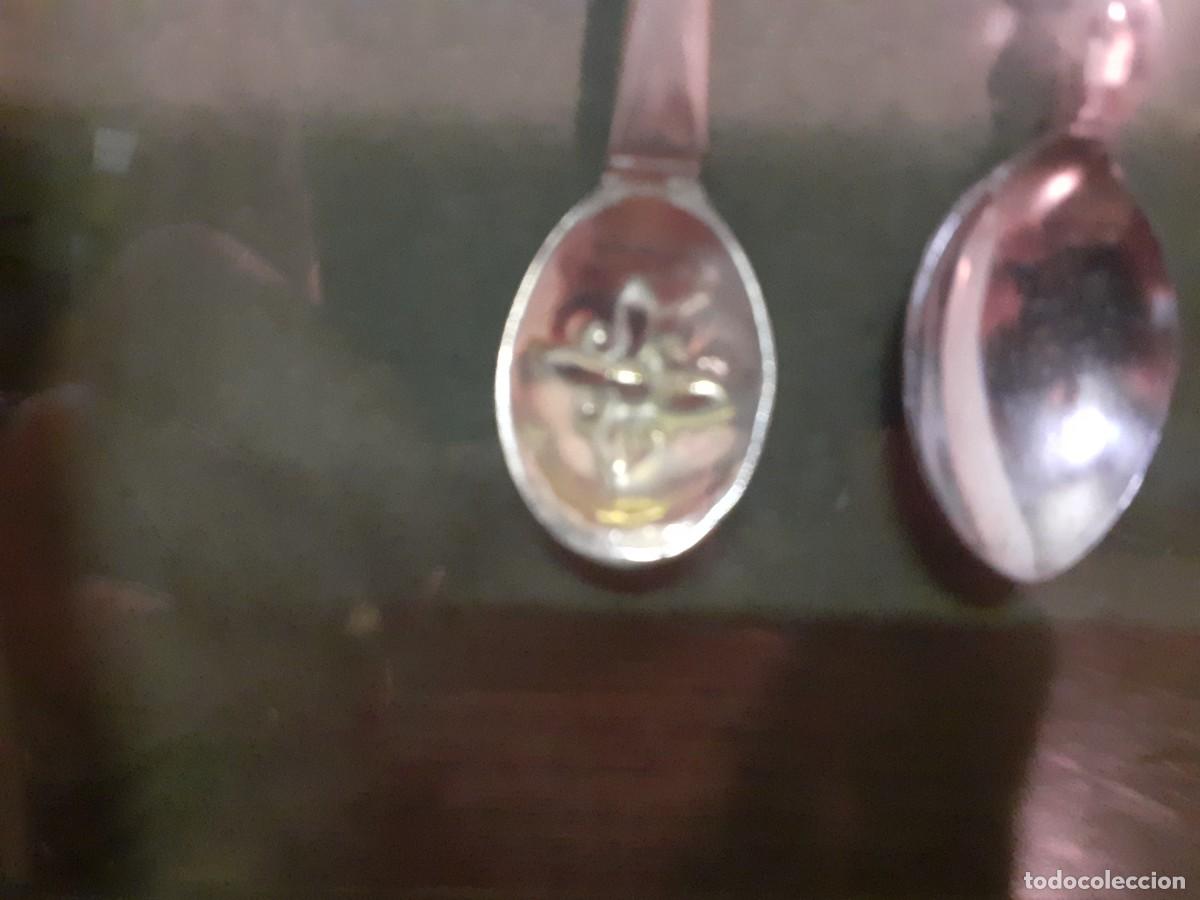 Antig&uuml;edades: Cucharas de plata coleccion enmarcadas - Foto 3