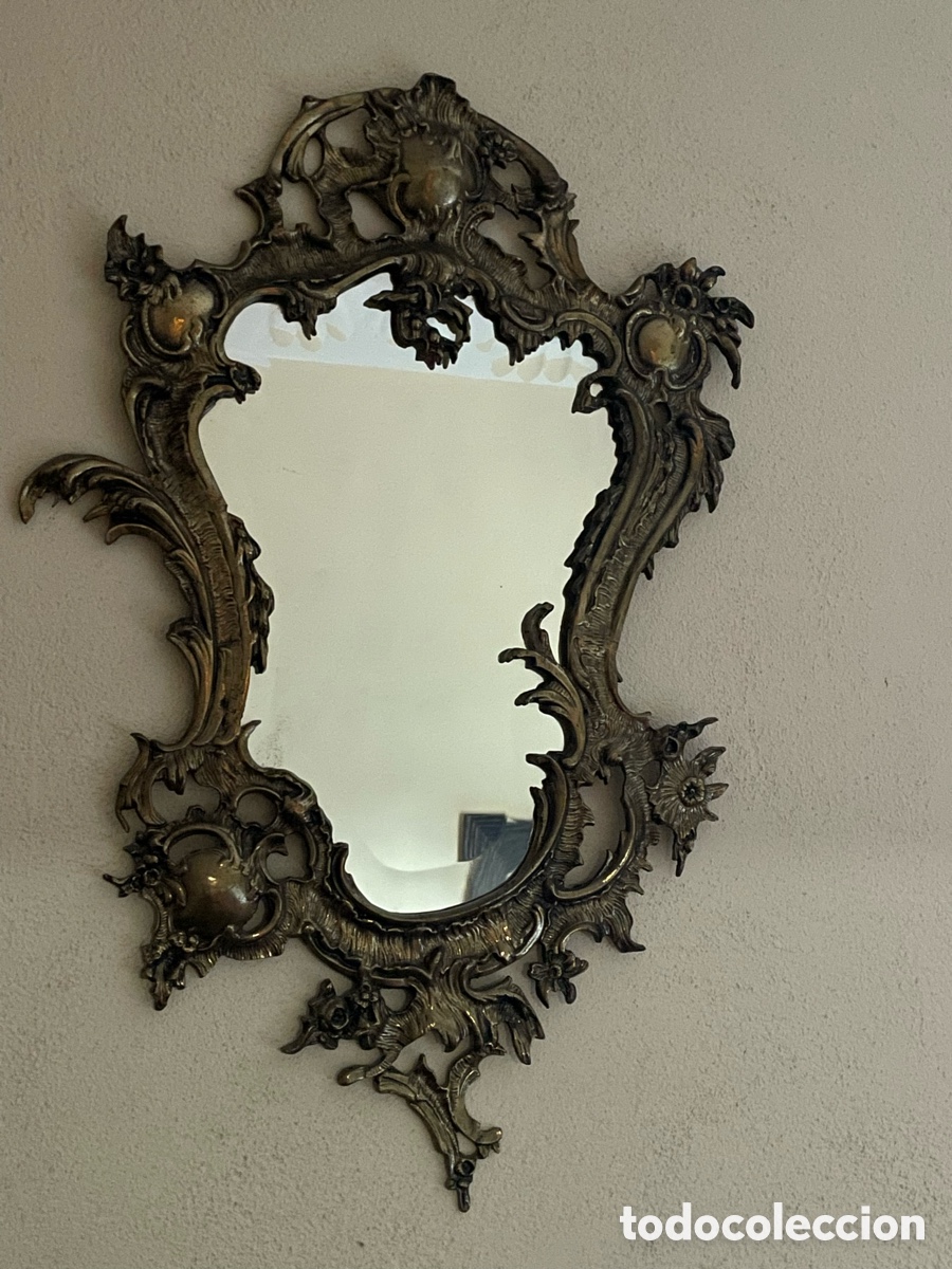 Antig&uuml;edades: Espejo cornucopia de bronce - Foto 1
