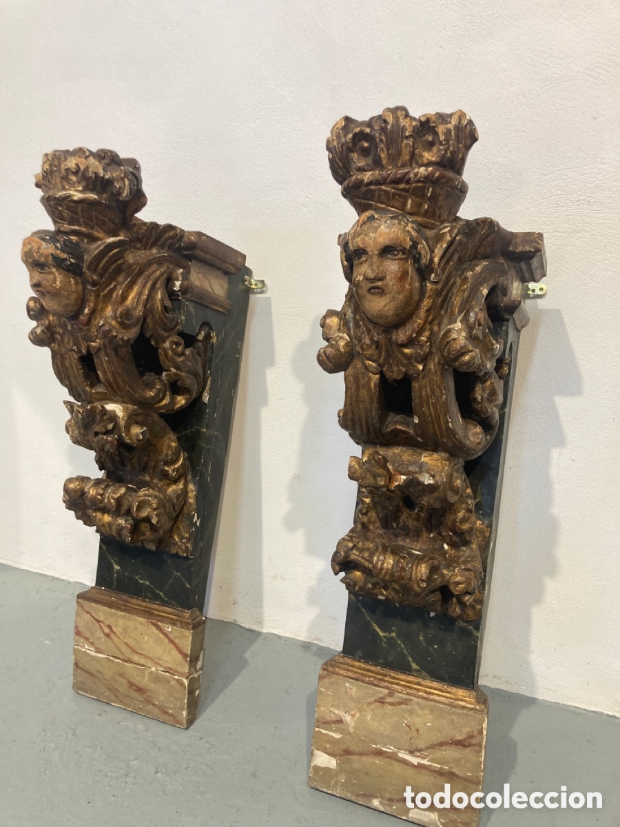 Antig&uuml;edades: Antiguas Mensulas S XVIII - Foto 2