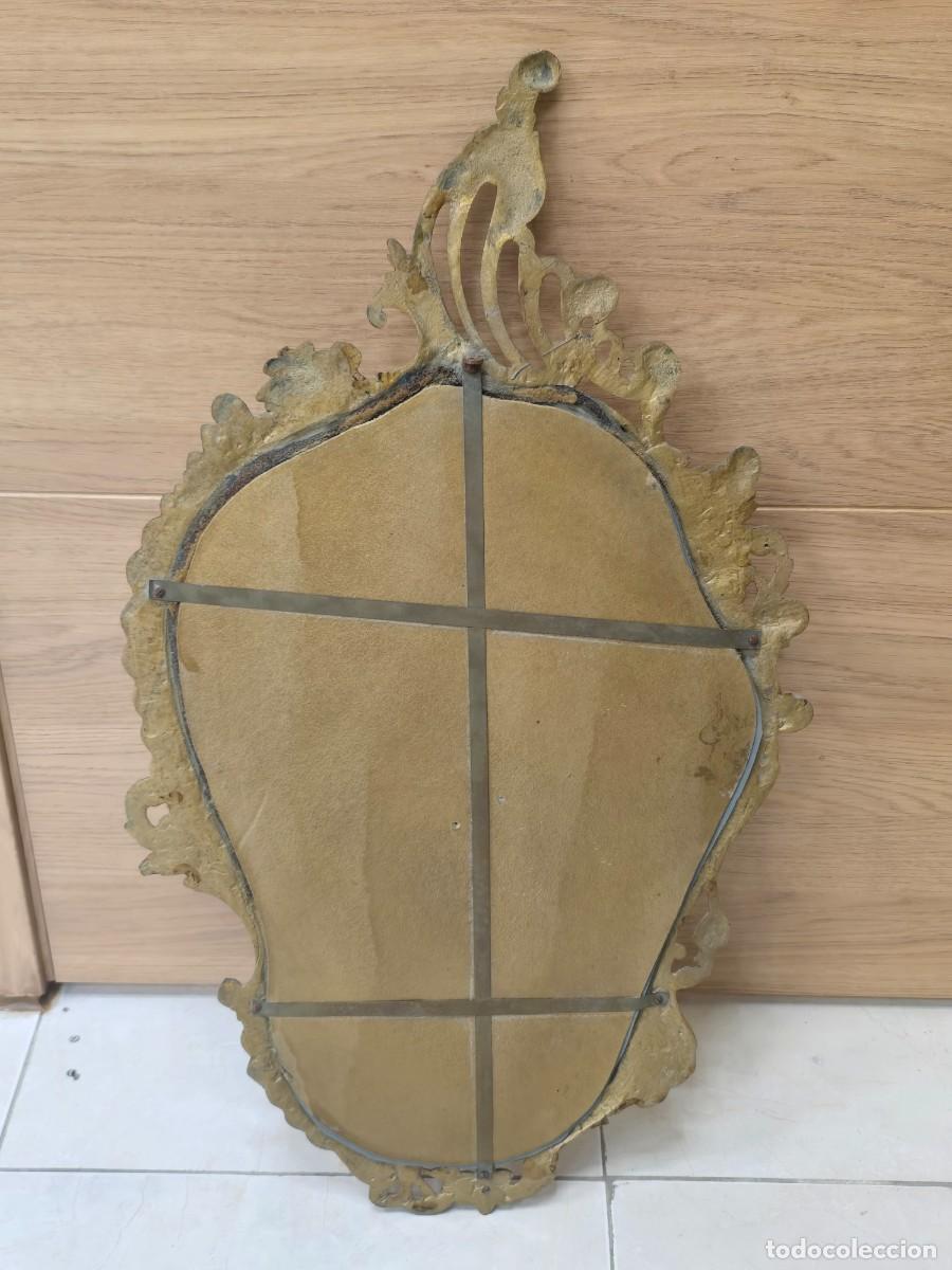 Antig&uuml;edades: Espejo con marco cornucopia de bronce - Foto 3