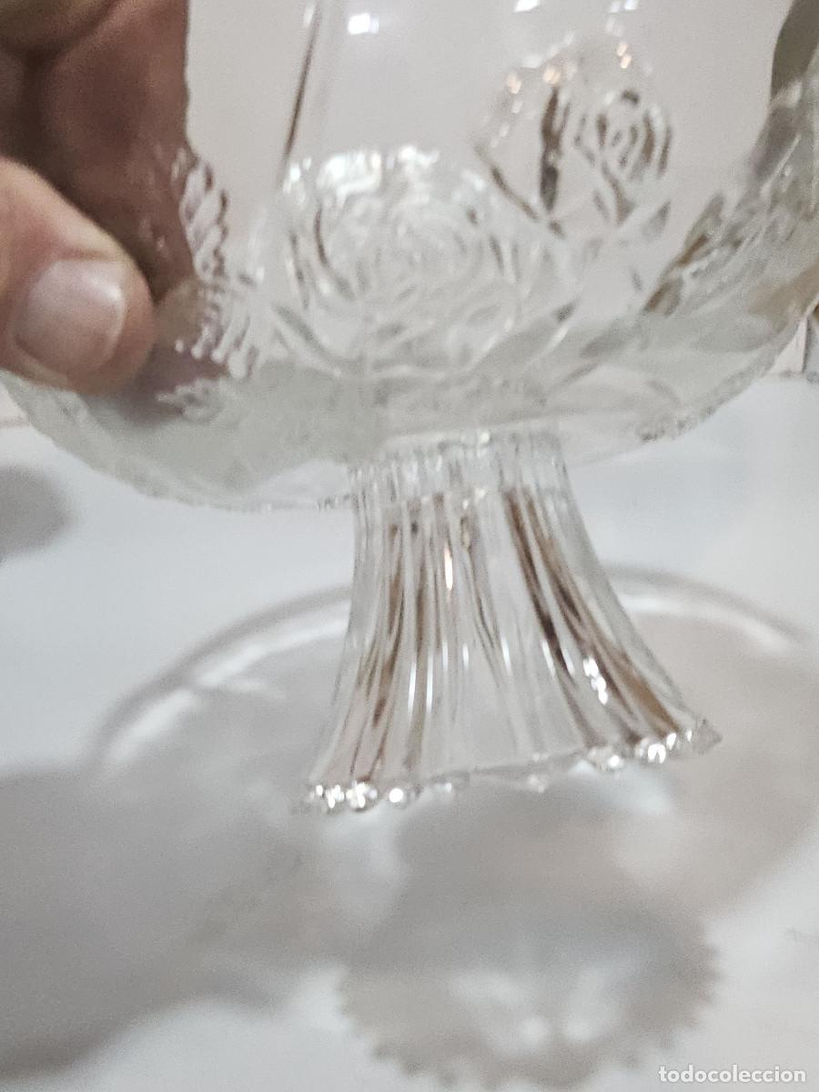 Antig&uuml;edades: frutero de cristal vintage - Foto 3