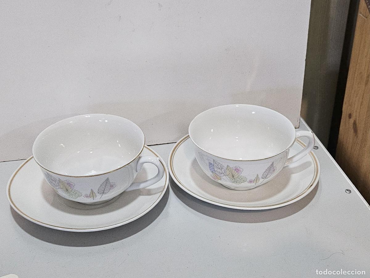 Antig&uuml;edades: 2 tazones con plato de ceramica - Foto 1