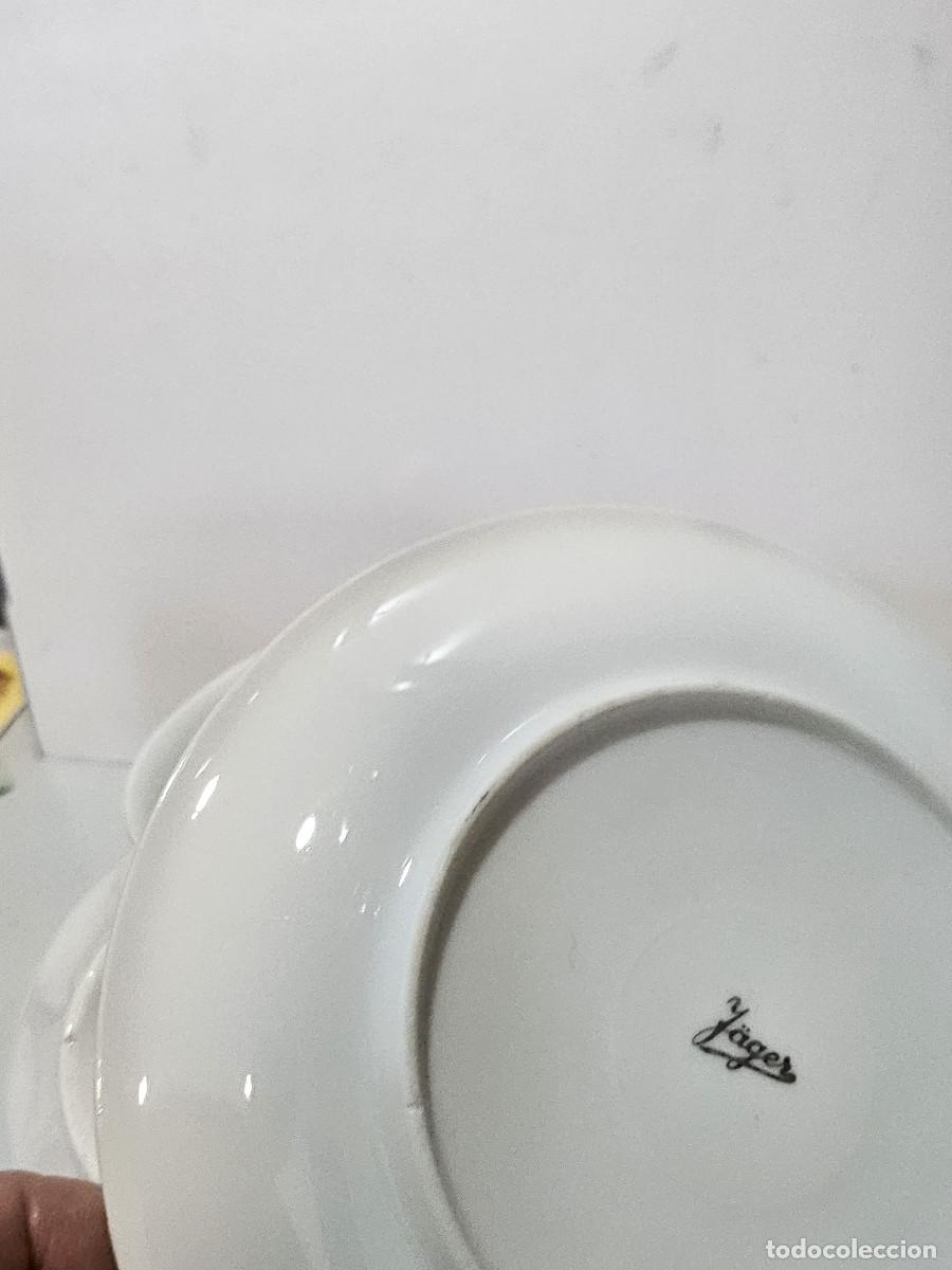 Antig&uuml;edades: 2 tazones con plato de ceramica - Foto 5