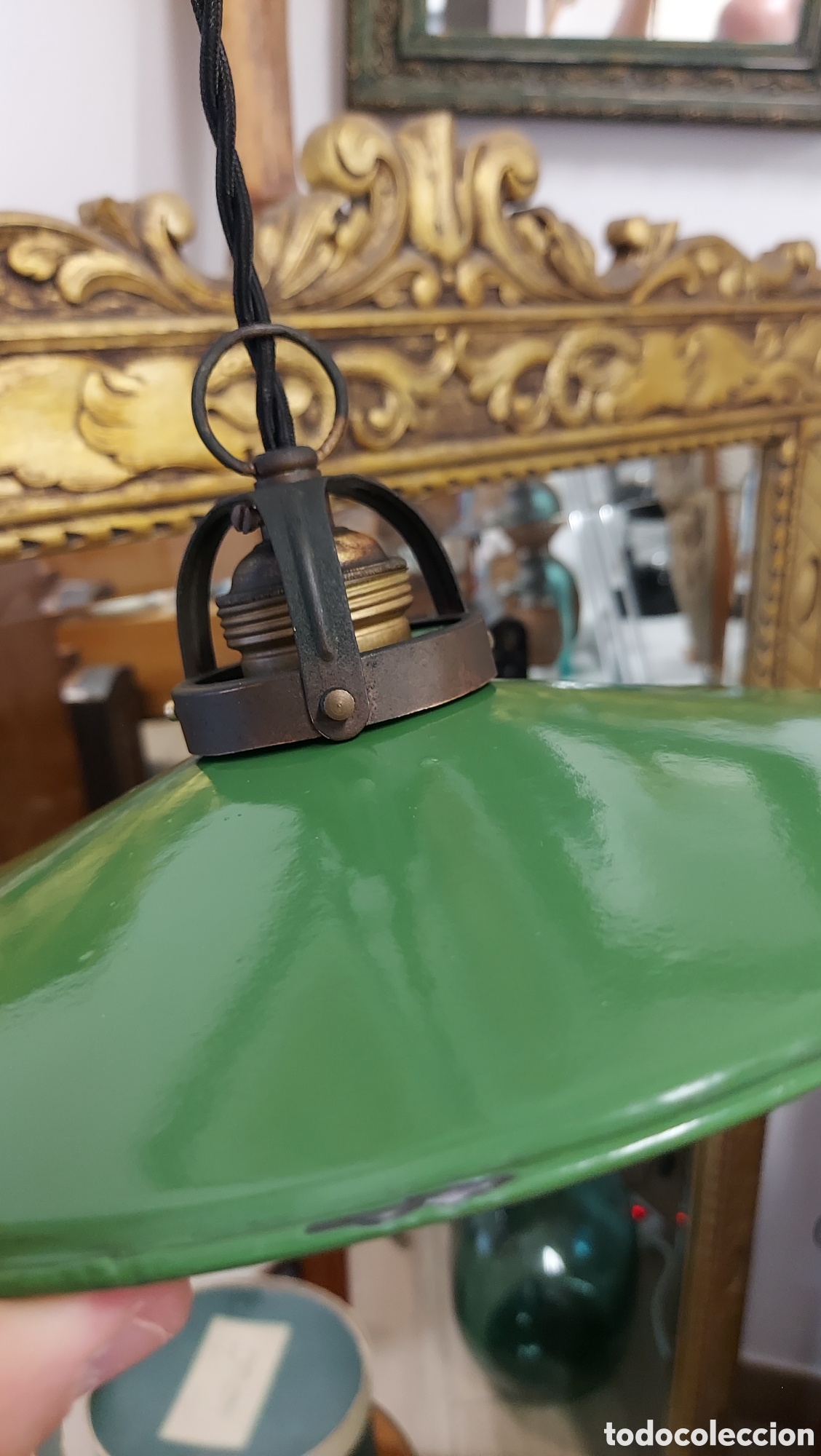 Antig&uuml;edades: L&aacute;mpara de techo industrial 1920 - Foto 3