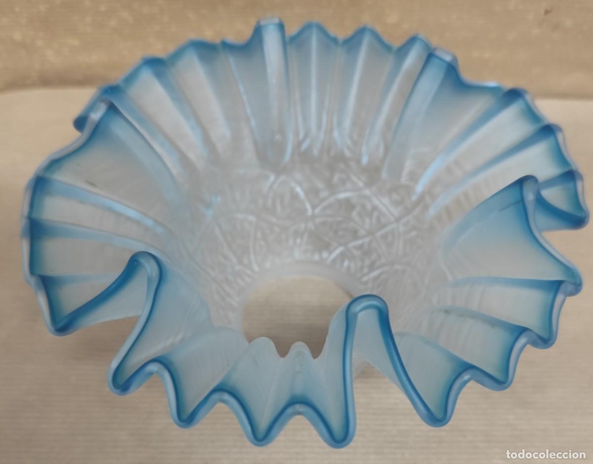 Antig&uuml;edades: Tulipa de cristal para l&aacute;mpara - Foto 4