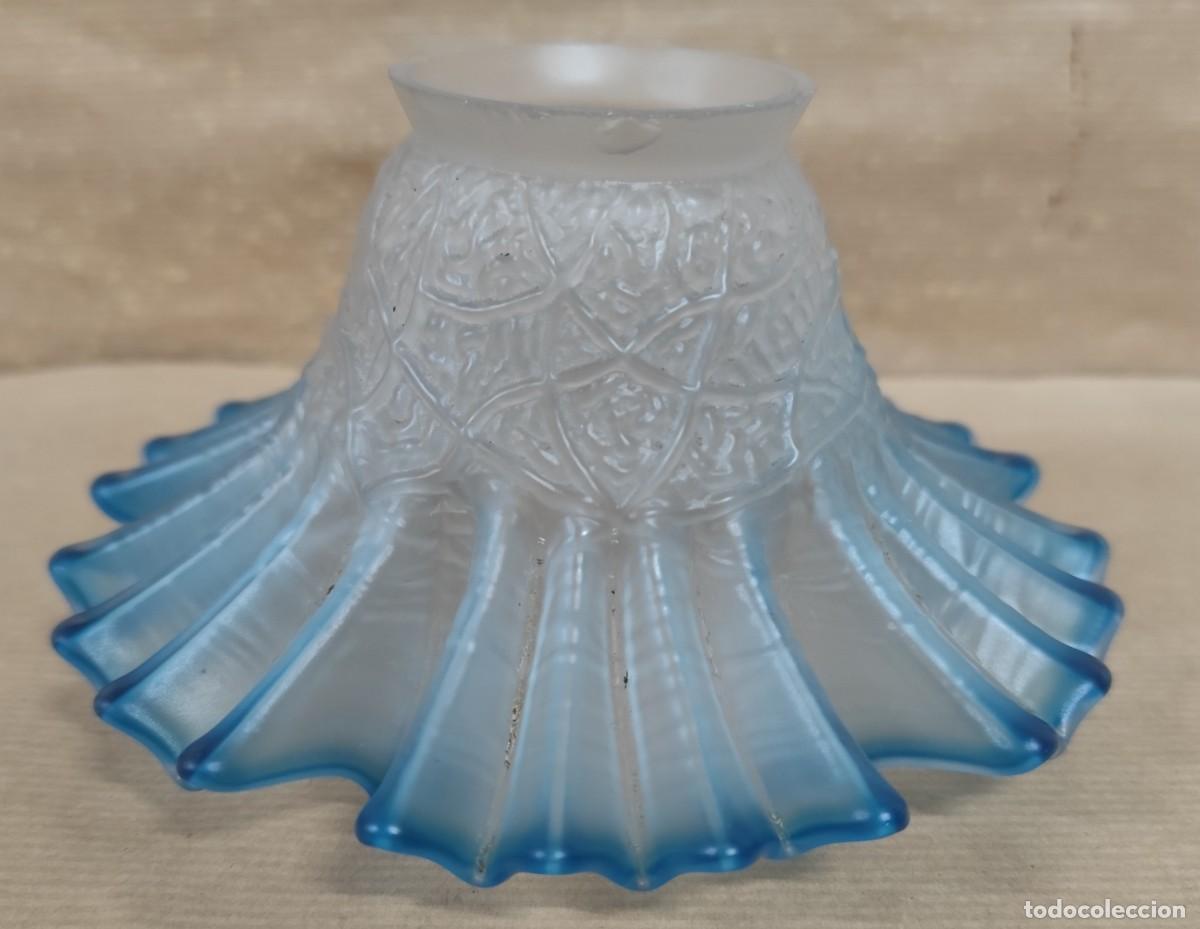 Antig&uuml;edades: Tulipa de cristal para l&aacute;mpara - Foto 6