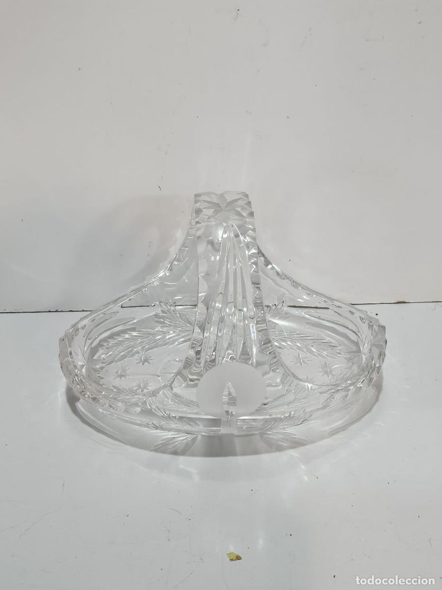 Antig&uuml;edades: cesto de cristal vicelados - Foto 1