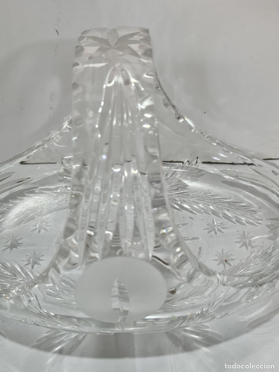 Antig&uuml;edades: cesto de cristal vicelados - Foto 2