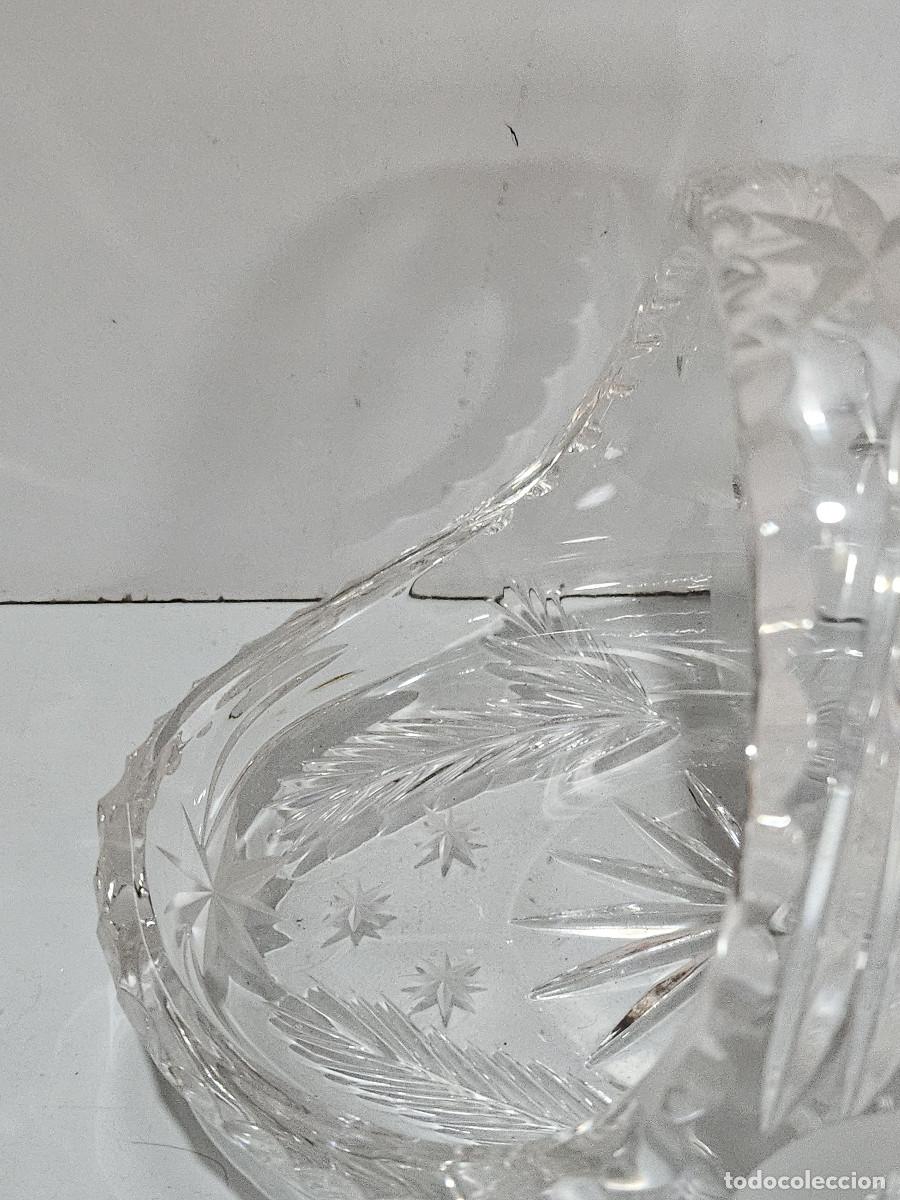 Antig&uuml;edades: cesto de cristal vicelados - Foto 3