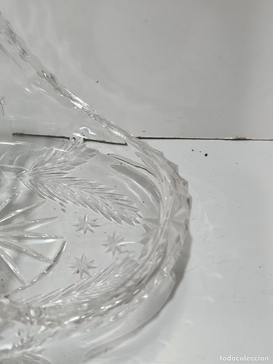 Antig&uuml;edades: cesto de cristal vicelados - Foto 4