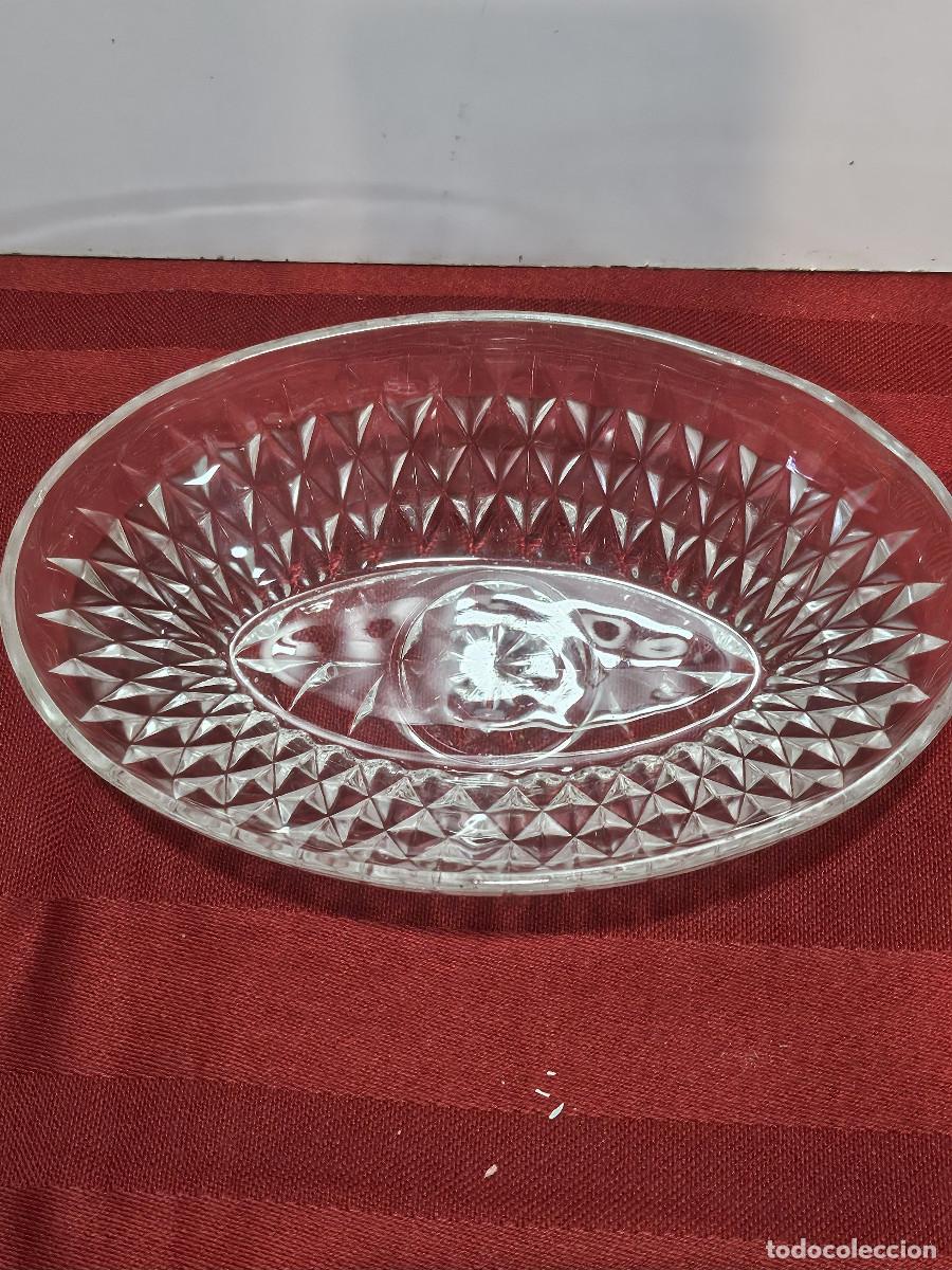 Antig&uuml;edades: bandeja de cristal labrado - Foto 2