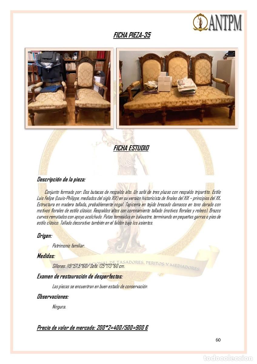 Antig&uuml;edades: Sof&aacute; y tresillo estilo Luis Felipe - Foto 1