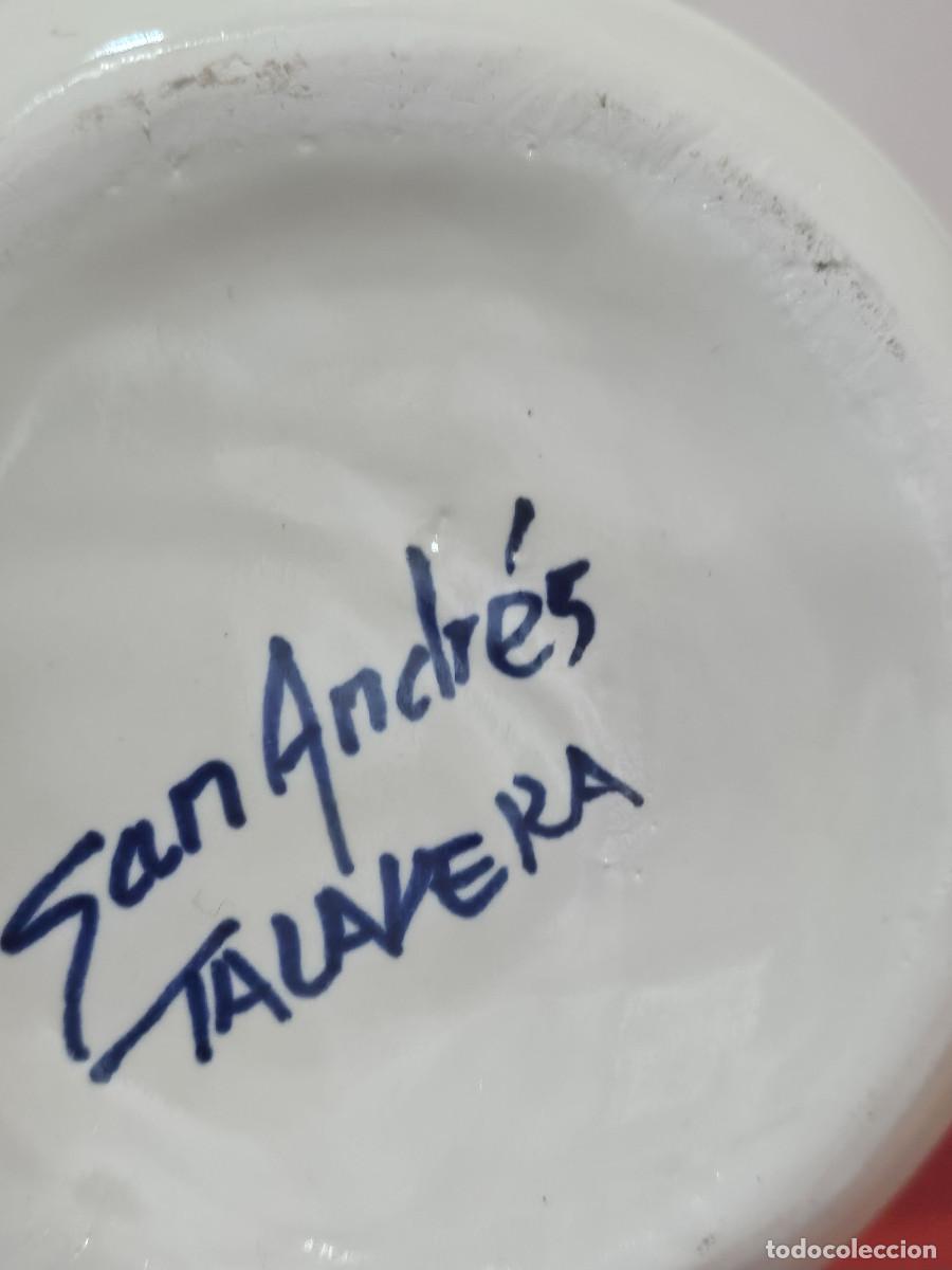 Antig&uuml;edades: jarron de ceramica de talavera - Foto 6