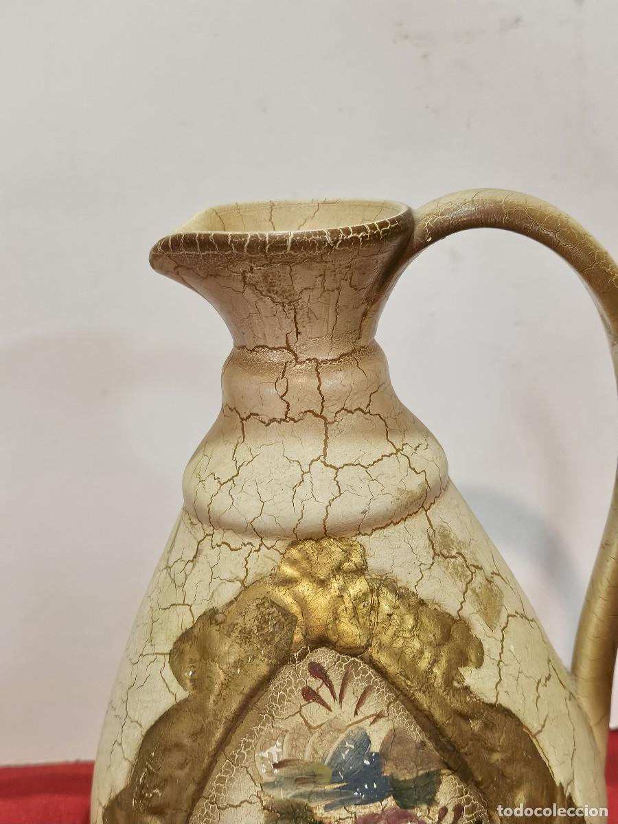 Antig&uuml;edades: jarron de ceramica dorado - Foto 4