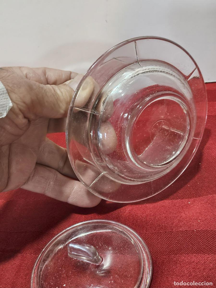 Antig&uuml;edades: azucarero de cristal vintage - Foto 4