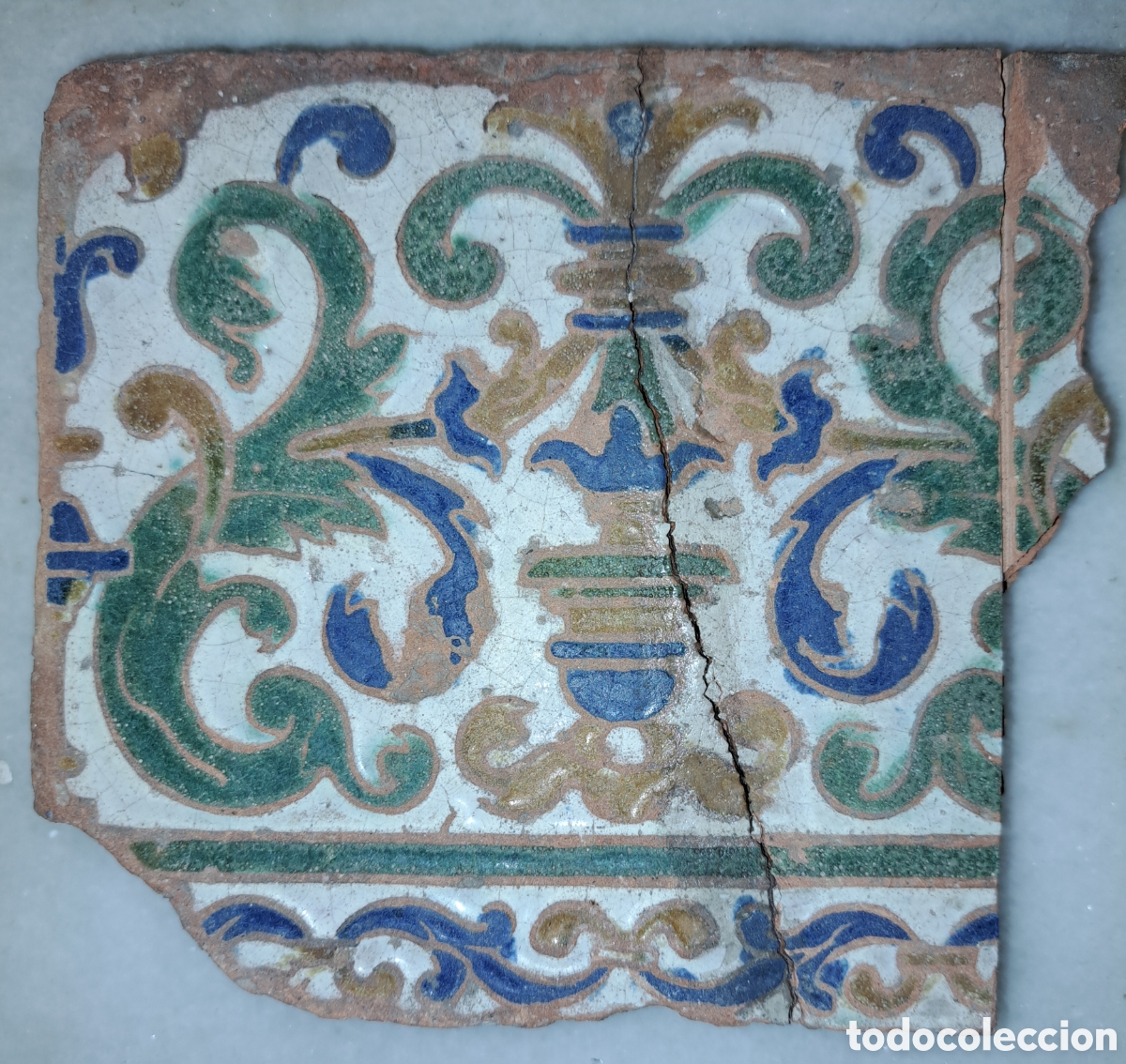 Antig&uuml;edades: Azulejo Toledo. Siglo XVI. - Foto 1