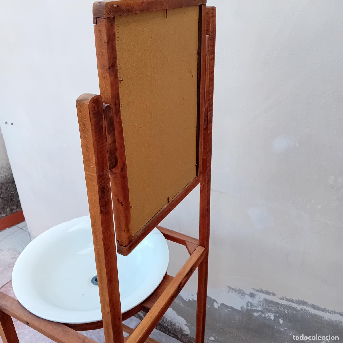 Antig&uuml;edades: ANTIGUO LAVABO PALANGANERO EN MADERA - Foto 4