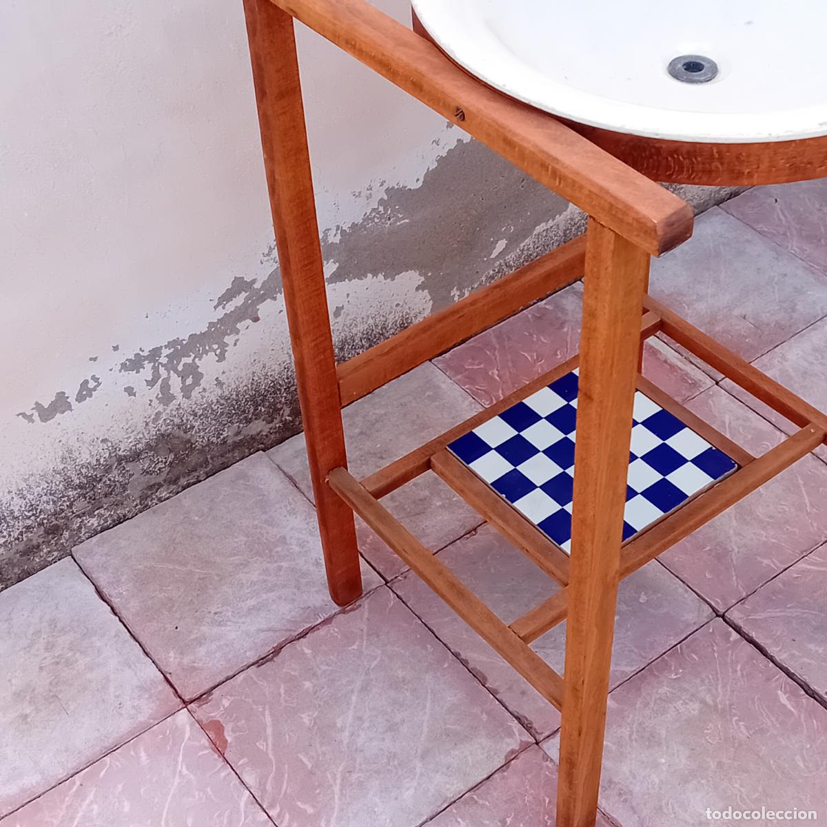 Antig&uuml;edades: ANTIGUO LAVABO PALANGANERO EN MADERA - Foto 6