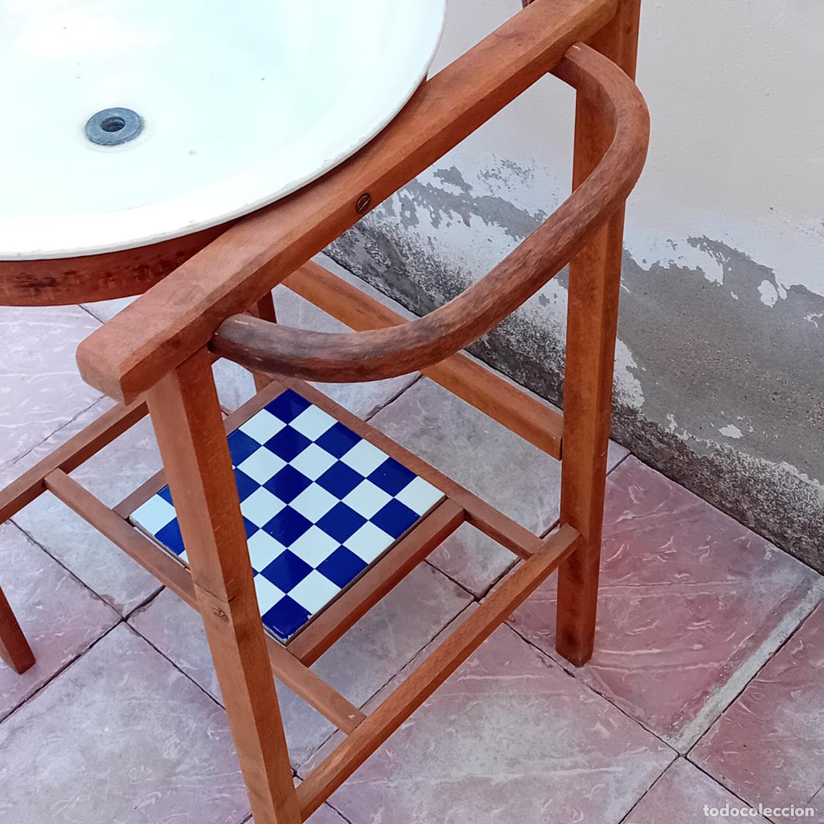 Antig&uuml;edades: ANTIGUO LAVABO PALANGANERO EN MADERA - Foto 7