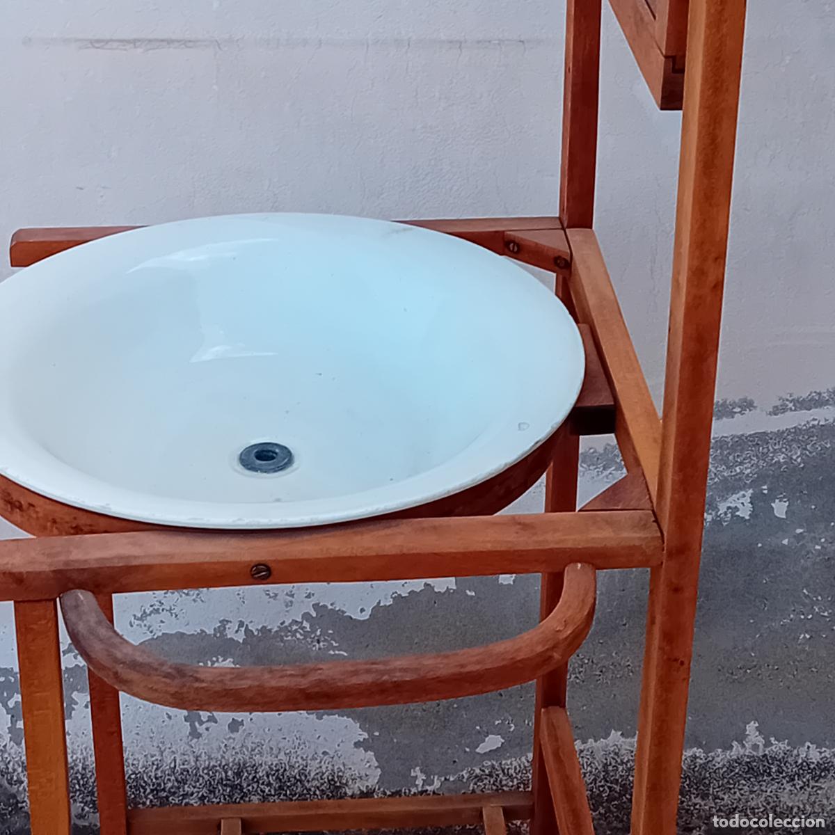 Antig&uuml;edades: ANTIGUO LAVABO PALANGANERO EN MADERA - Foto 9