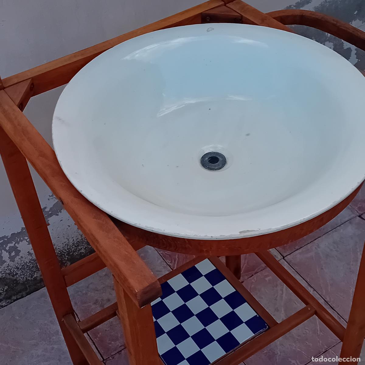 Antig&uuml;edades: ANTIGUO LAVABO PALANGANERO EN MADERA - Foto 12