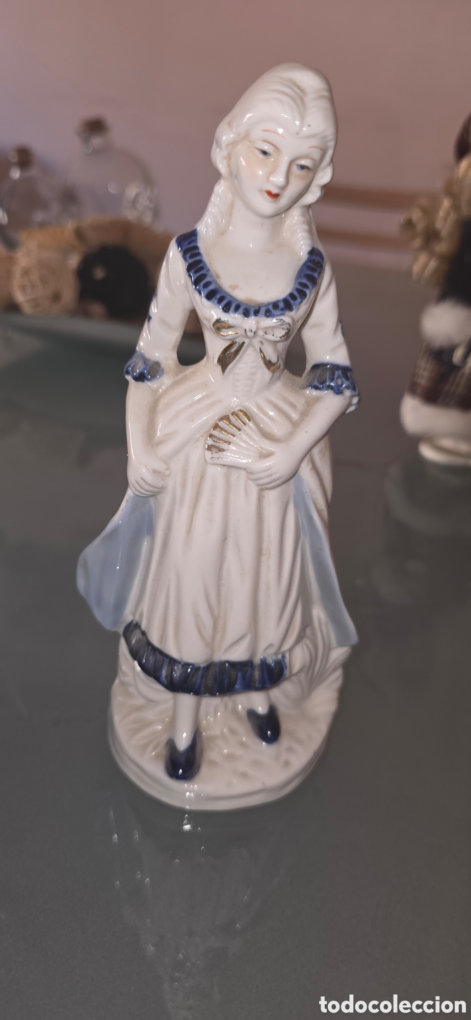 Antig&uuml;edades: Pareja de porcelana de &eacute;poca - Foto 3