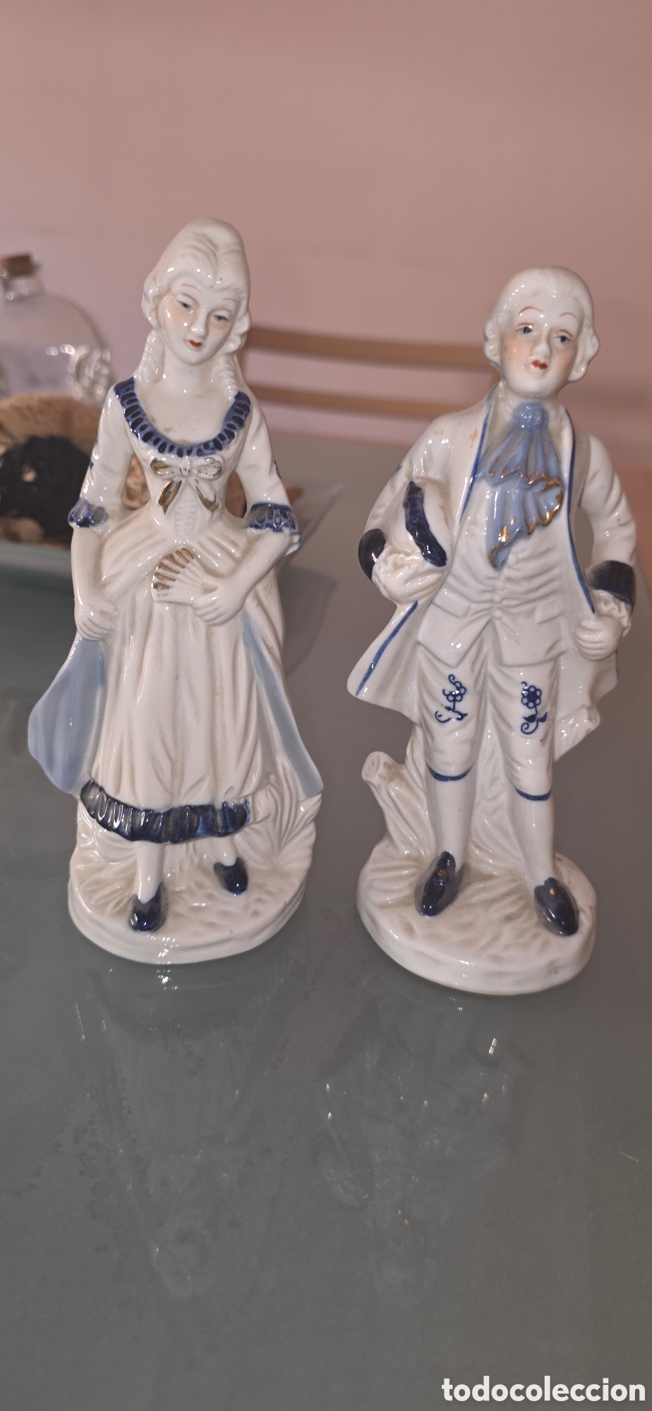 Antig&uuml;edades: Pareja de porcelana de &eacute;poca - Foto 1