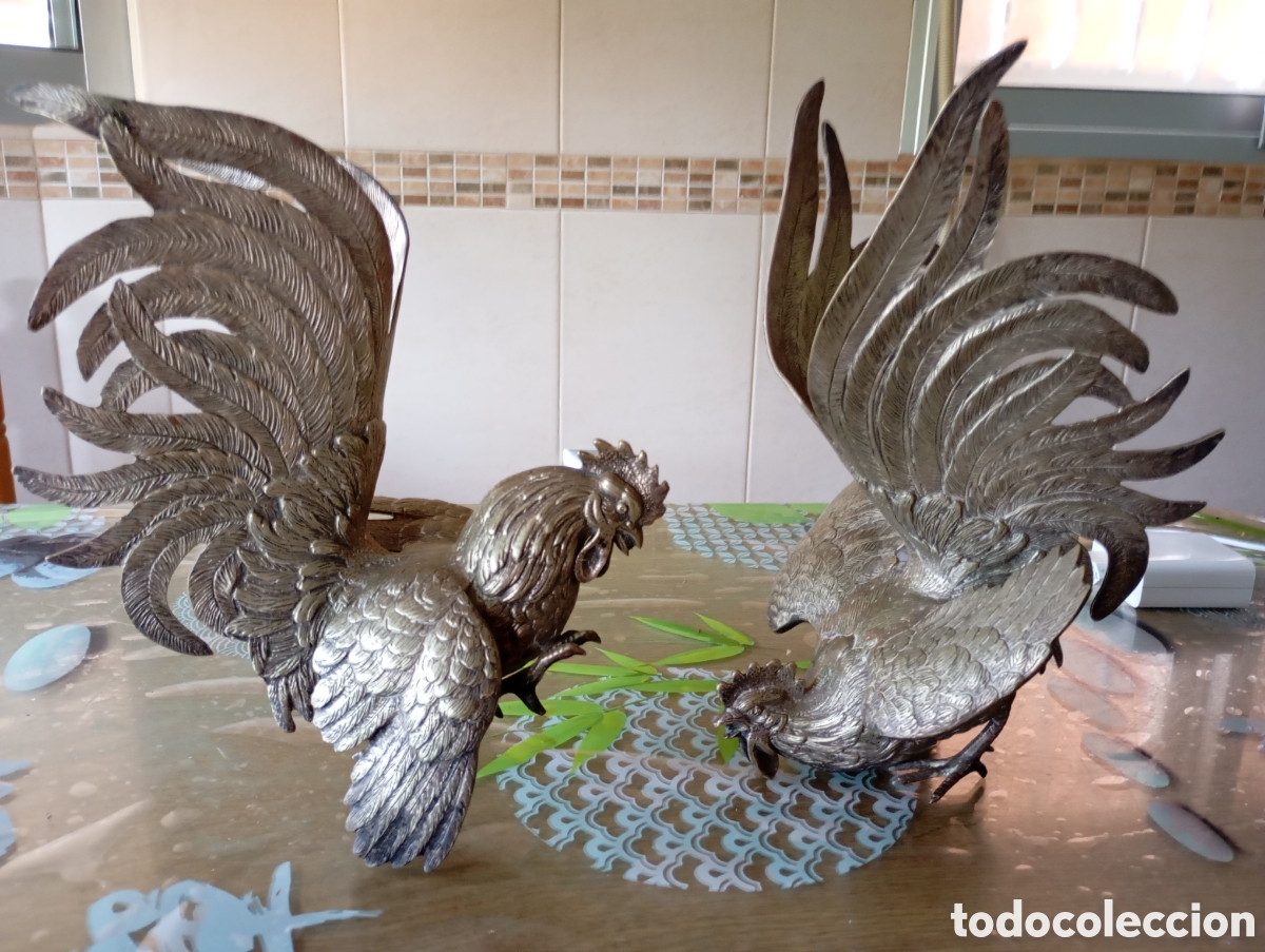 Antig&uuml;edades: Gallos de Pelea de decoraci&oacute;n
