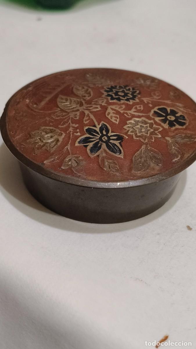 Antig&uuml;edades: Caja laiton cloisonn&eacute; &eacute;maill&eacute;e - Foto 3