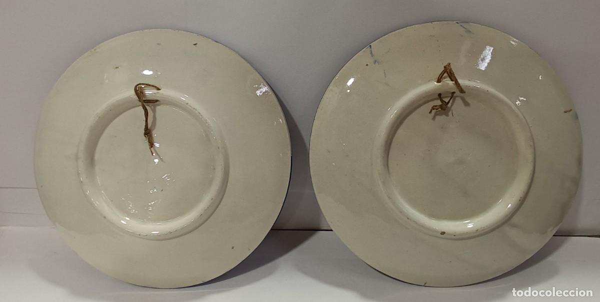Antig&uuml;edades: PAREJA DE PLATOS ANTIGUOS DE PARED - Foto 4