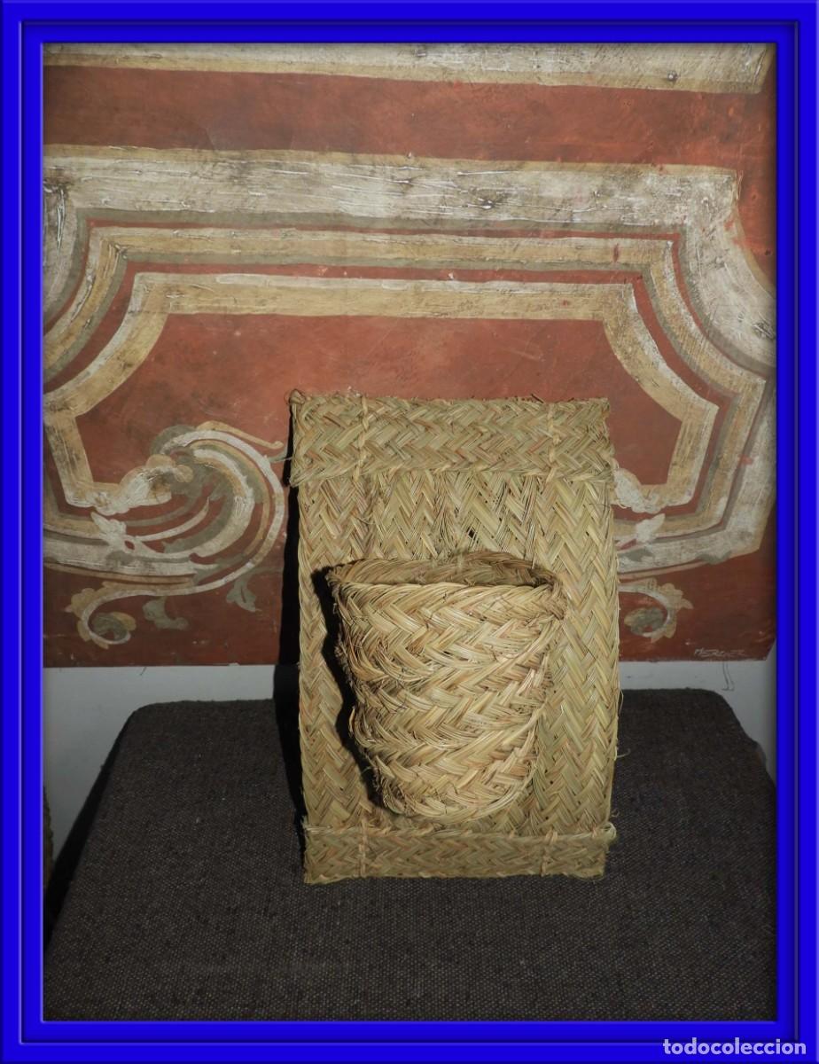 Antig&uuml;edades: Macetero de rafia o esparto vertical - Foto 1