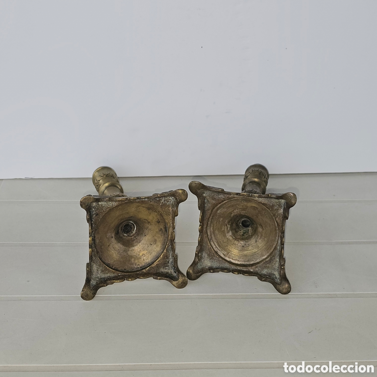 Antig&uuml;edades: CANDELABRO BRONCE TALLADO - Foto 7