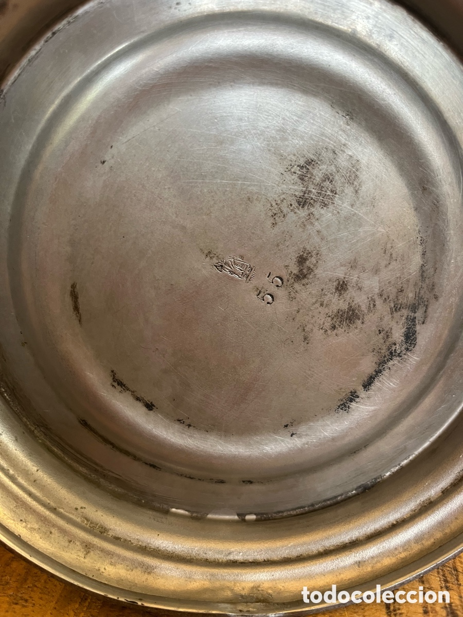 Antig&uuml;edades: Cafetera inglesa de peltre S. XIX - Foto 5