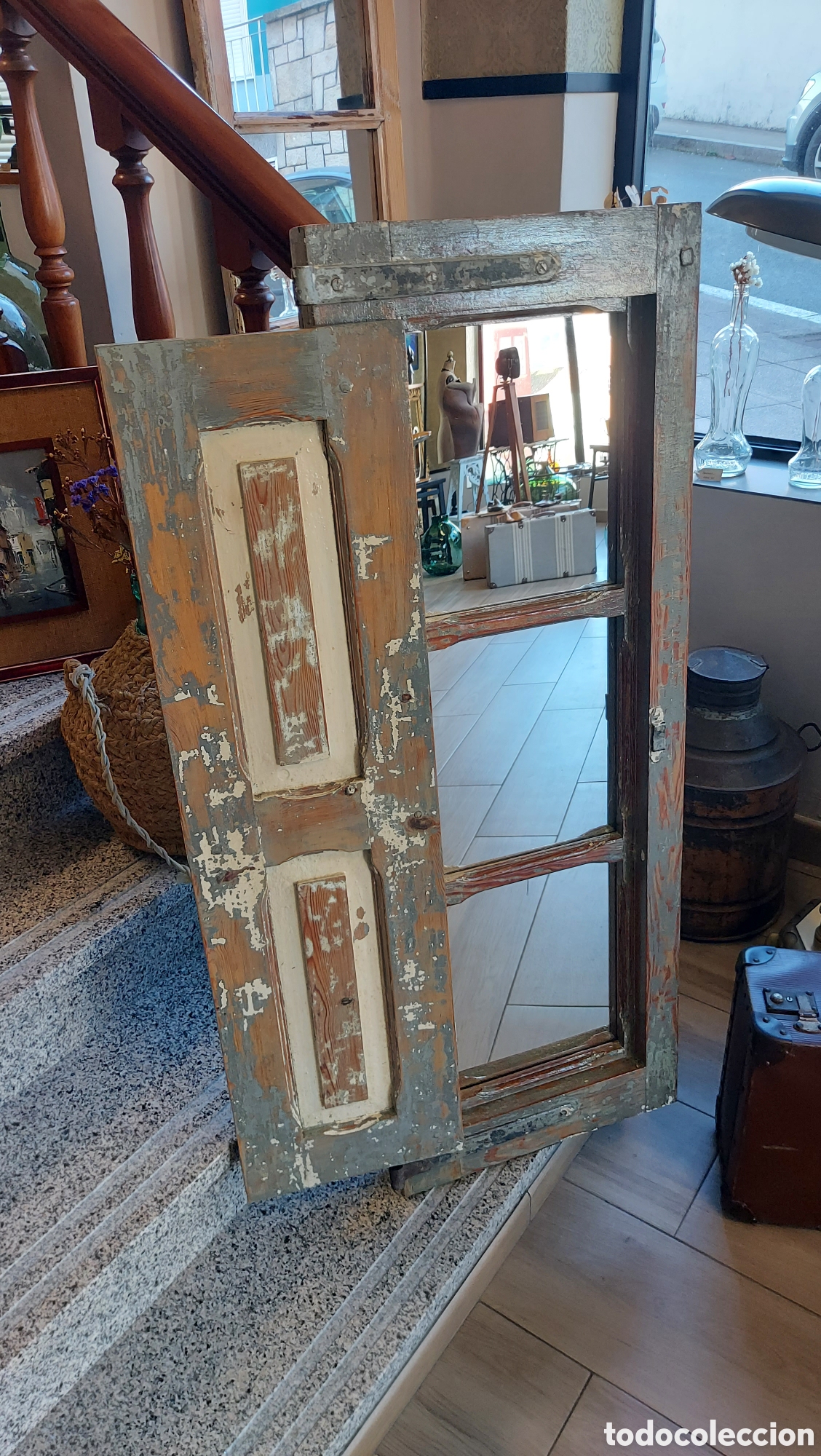 Antig&uuml;edades: Espejo ventana S.XIX - Foto 4