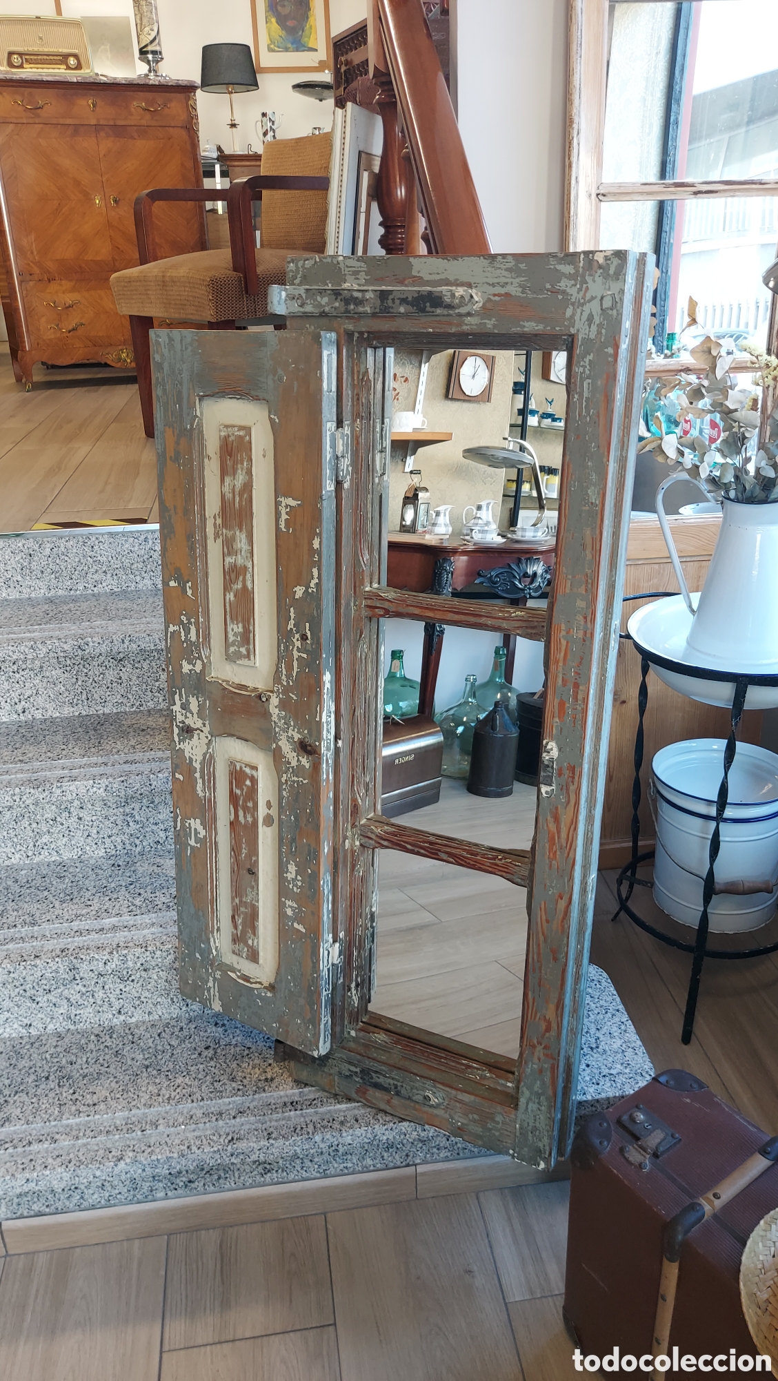 Antig&uuml;edades: Espejo ventana S.XIX - Foto 5