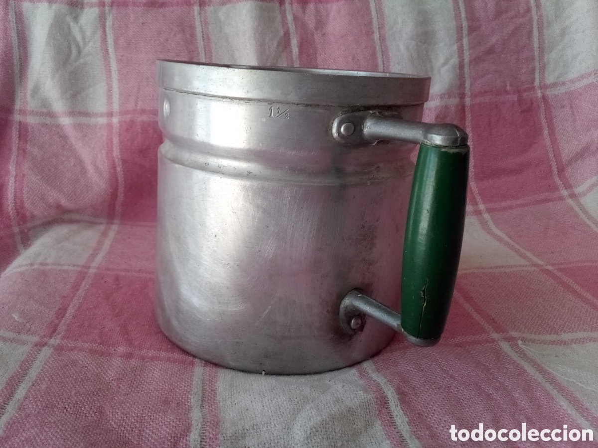 Antig&uuml;edades: JARRA - CAZO DE ALUMINIO - CUECE LECHES - Foto 3