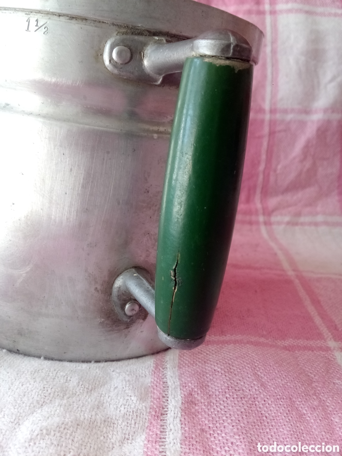Antig&uuml;edades: JARRA - CAZO DE ALUMINIO - CUECE LECHES - Foto 4
