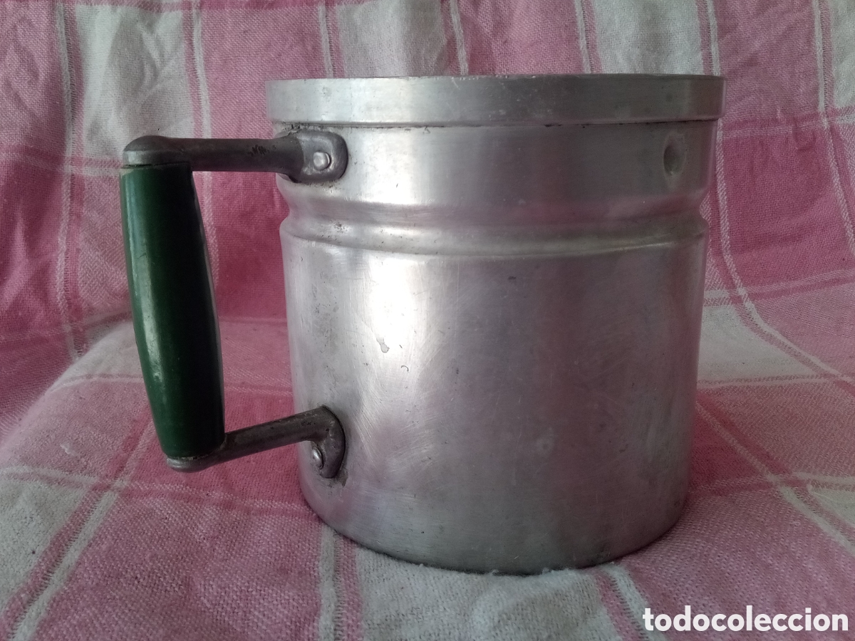 Antig&uuml;edades: JARRA - CAZO DE ALUMINIO - CUECE LECHES - Foto 5