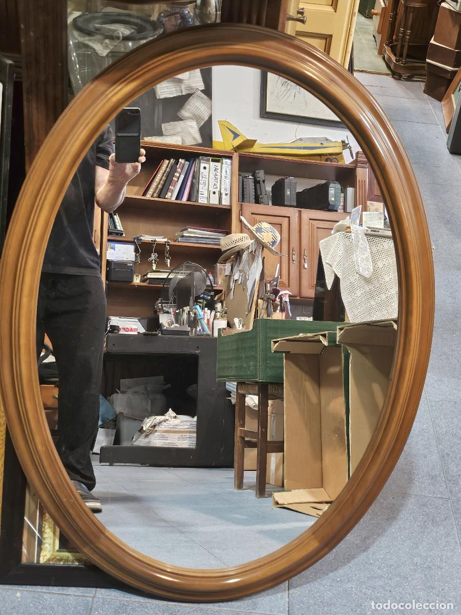 Antig&uuml;edades: espejo de madera de cerezo - Foto 1