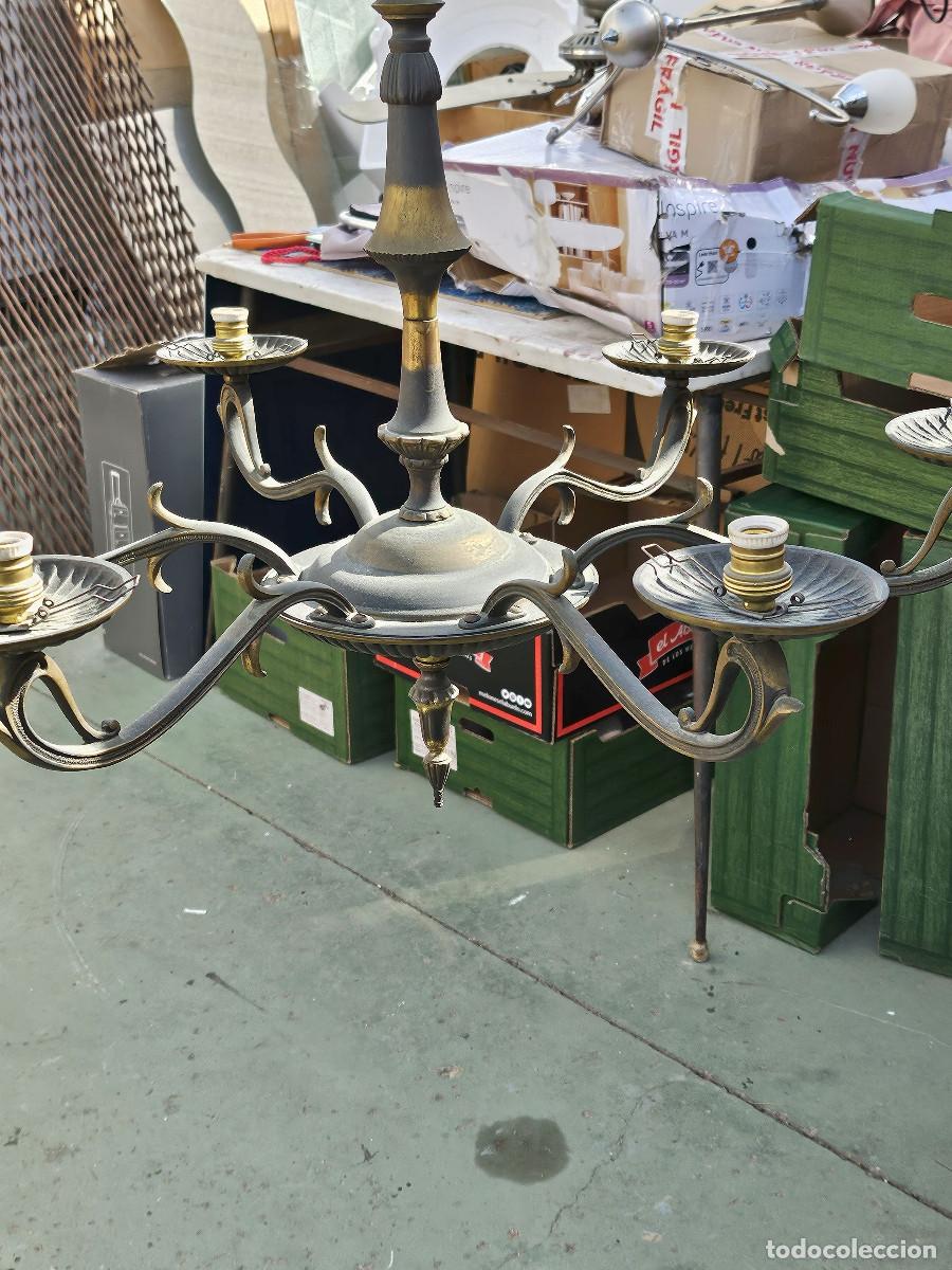 Antig&uuml;edades: lampara de metal antigua - Foto 2