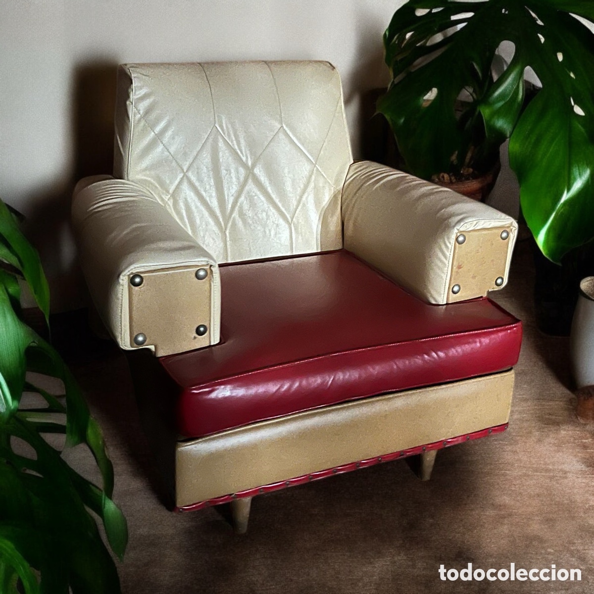 Antig&uuml;edades: Sill&oacute;n retro a&ntilde;os 60 - Foto 4
