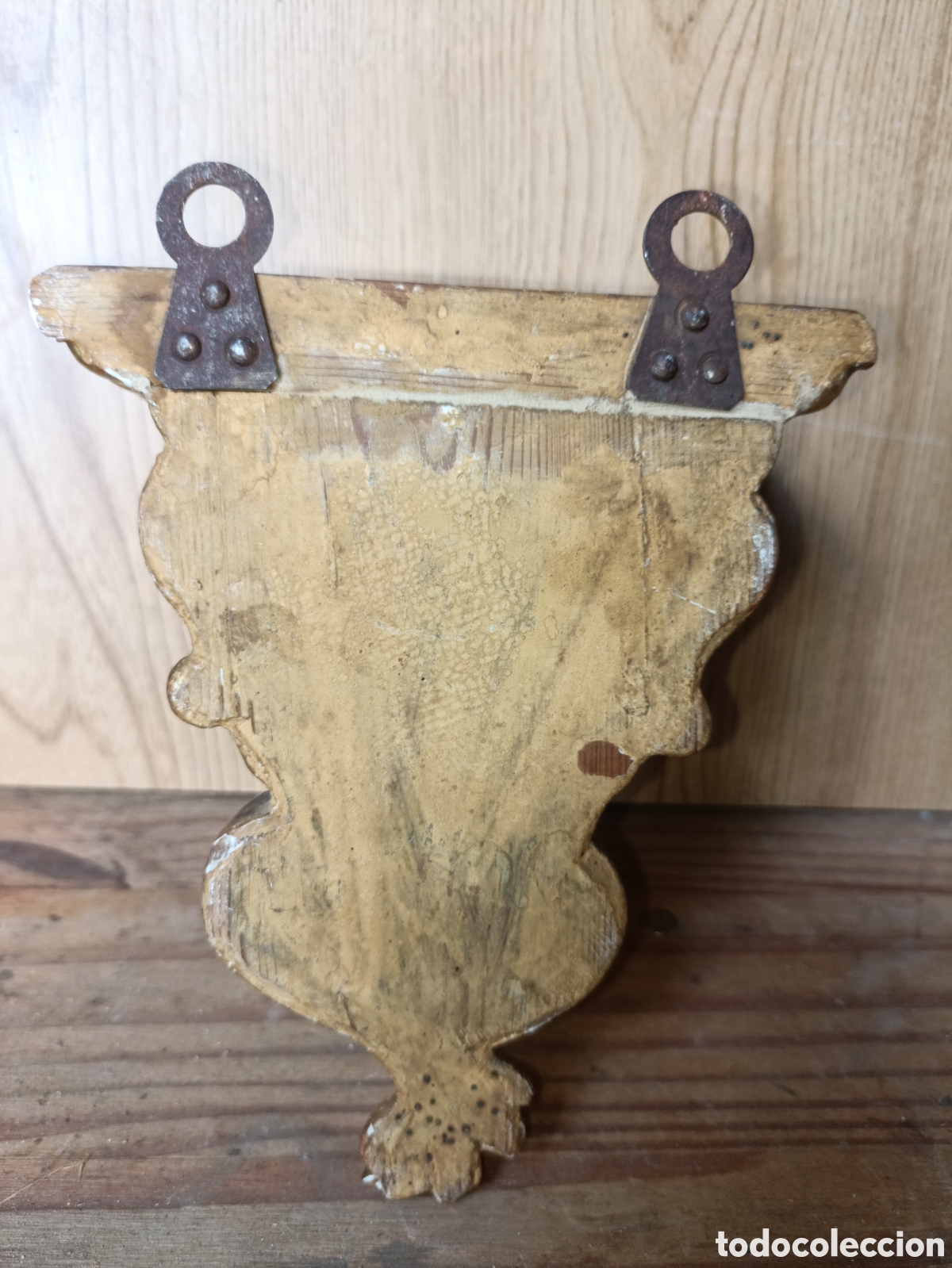 Antig&uuml;edades: M&eacute;nsula antigua madera, policromada - Foto 8
