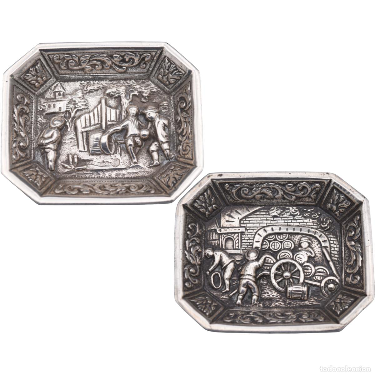 Antig&uuml;edades: Bandejas de plata contrastada - Foto 1