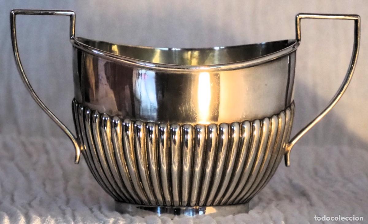 Antig&uuml;edades: Juego de t&eacute; ingl&eacute;s ba&ntilde;ado en plata - Foto 6