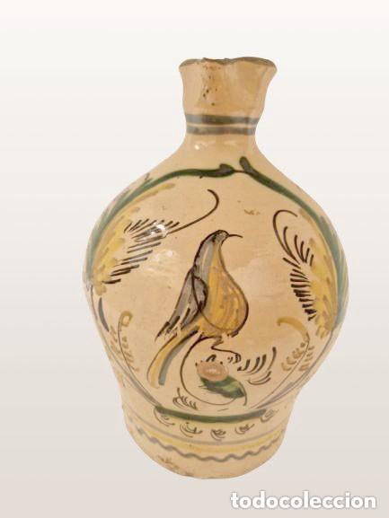 Antig&uuml;edades: ALCUZA EN CERAMICA ESMALTADA DE PUENTE DEL ARZOBISPO. SIGLO XIX