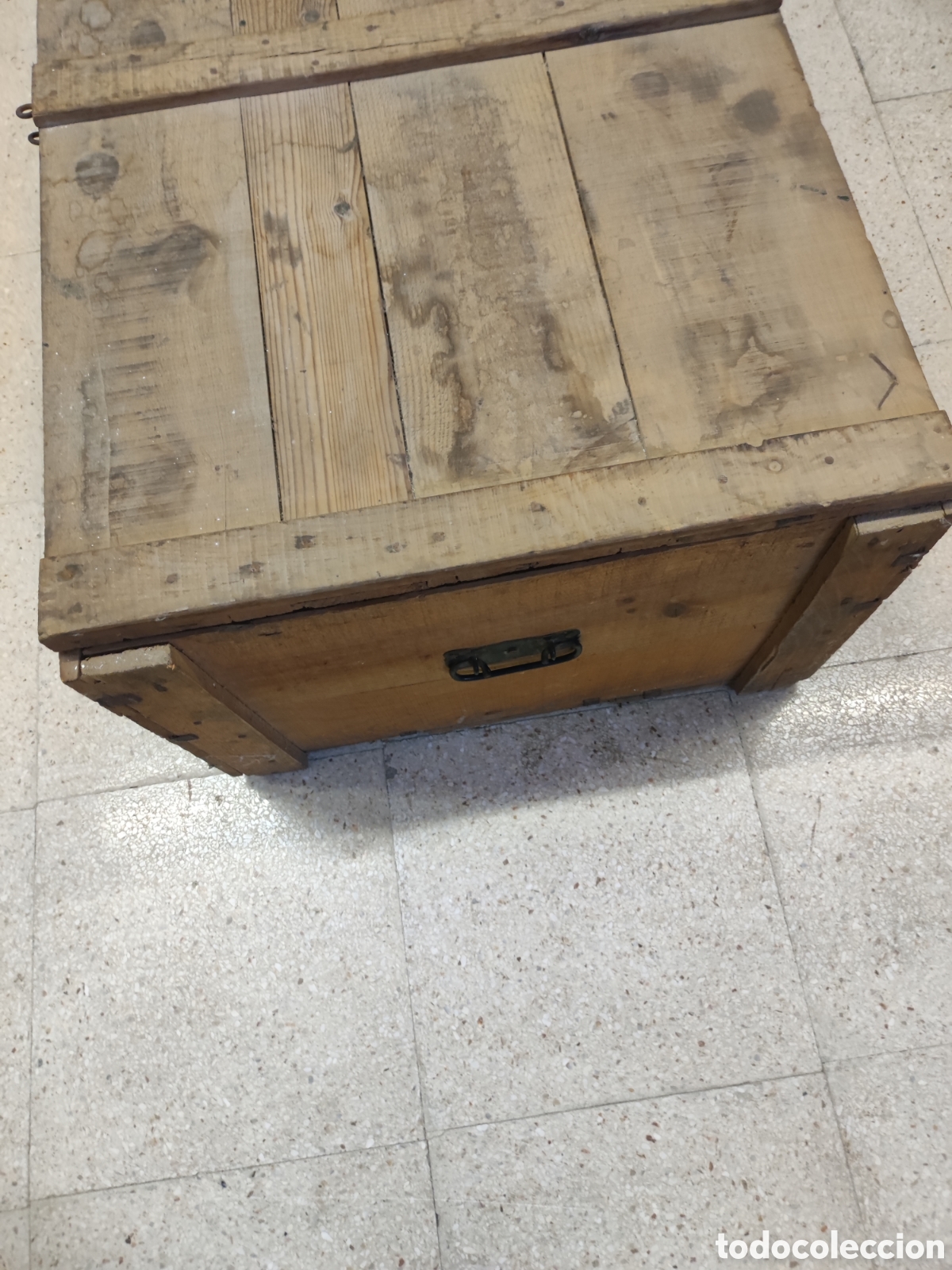 Antig&uuml;edades: Caj&oacute;n de madera con asas de pino - Foto 2