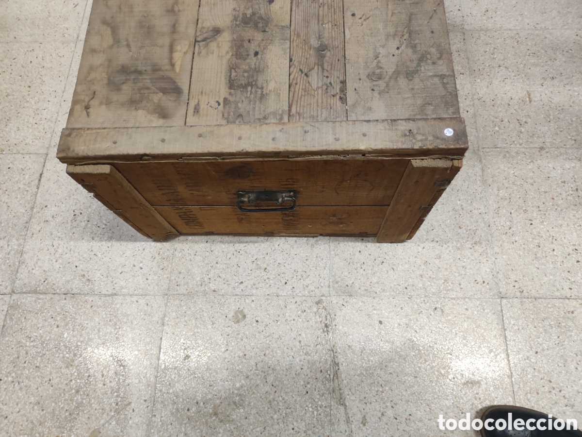 Antig&uuml;edades: Caj&oacute;n de madera con asas de pino - Foto 3