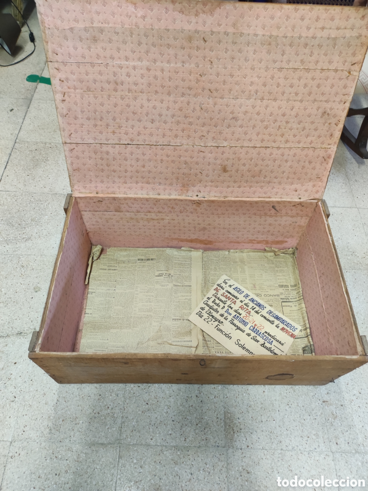 Antig&uuml;edades: Caj&oacute;n de madera con asas de pino - Foto 5