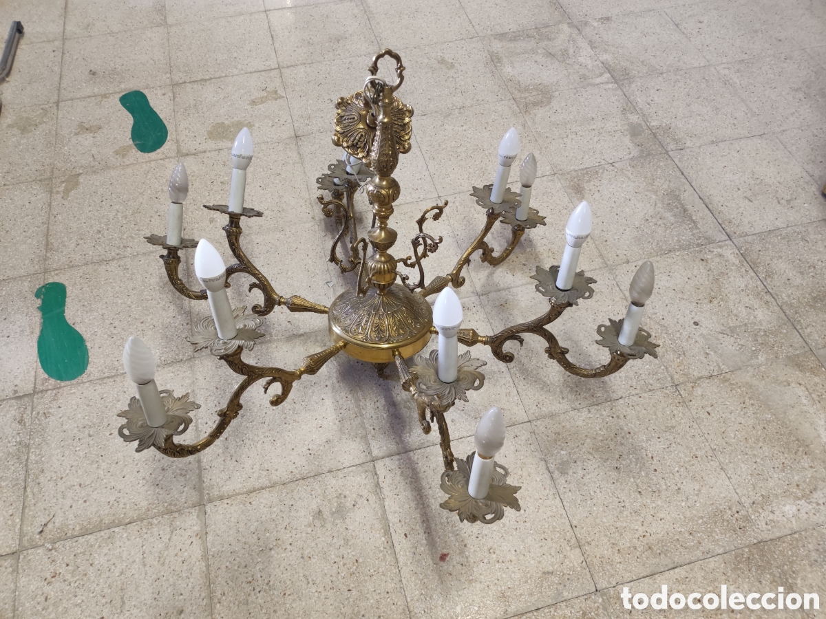 Antig&uuml;edades: L&aacute;mpara de bronce Antigua - Foto 1