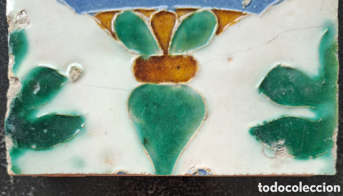 Antig&uuml;edades: Azulejo Siglo XVI. Toledo. - Foto 6